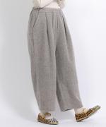 ヘリンボンウールシャギー　パンツ